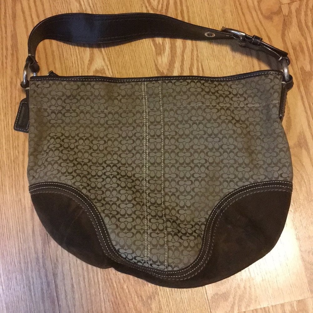 Authentic Coach Brown Hobo Bag